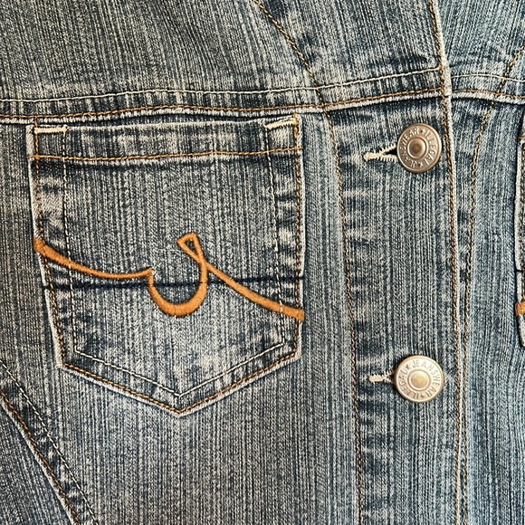 Hand-Painted Electric Mushroom Jean Jacket - Picture 4 of 7